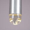 L5481-3 1960s "Bullet" Hanging lamp in aluminium with thick glass / Raak, Netherlands