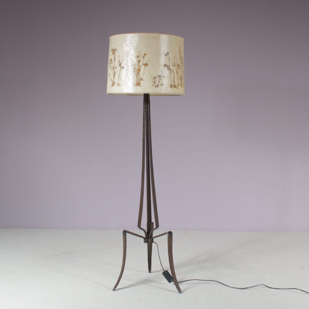 1960s Brutalist style floor lamp from France