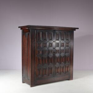 m28161 1960s Brutalist highboard cabinet / Spain