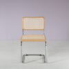 m28164 1970s Cesca chair on chrome plated metal base with webbing upholstery Italy