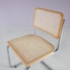 m28164 1970s "Cesca" chair on chrome plated metal base with webbing upholstery / Italy