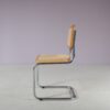 m28164 1970s "Cesca" chair on chrome plated metal base with webbing upholstery / Italy