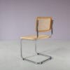 m28164 1970s "Cesca" chair on chrome plated metal base with webbing upholstery / Italy