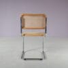 m28164 1970s "Cesca" chair on chrome plated metal base with webbing upholstery / Italy
