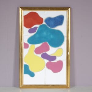 m23045 1990s Framed ceramics artwork by Jan Snoeck, Netherlands