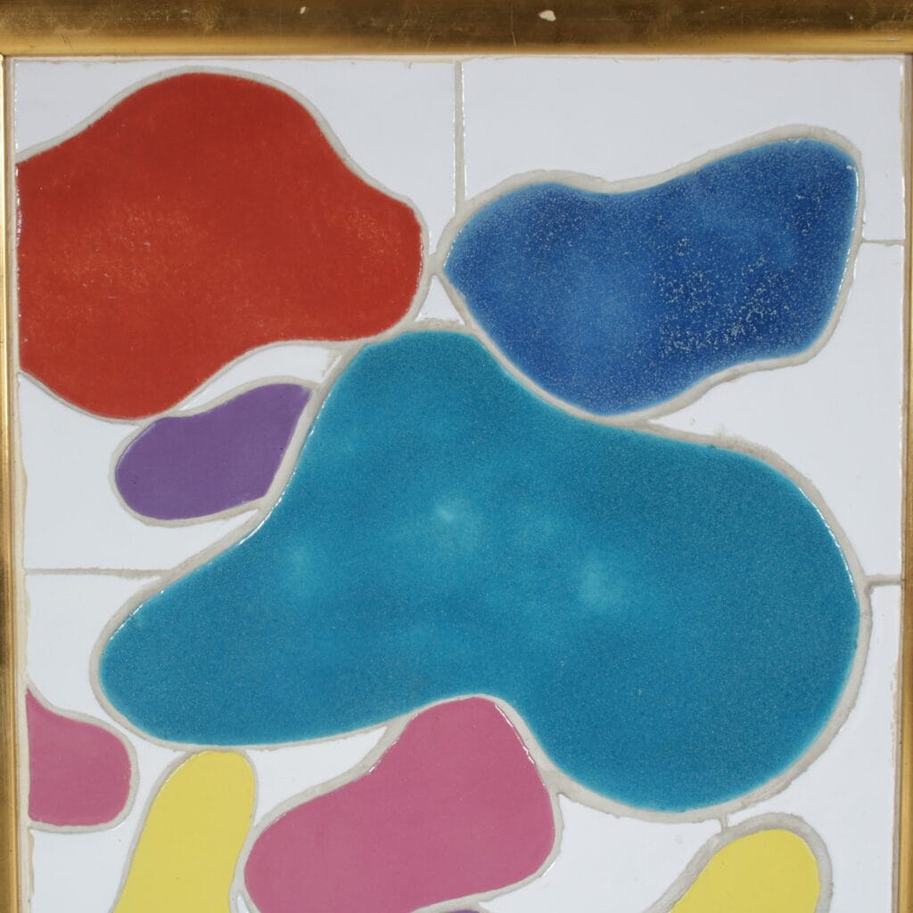 m23045 1990s Framed ceramics artwork by Jan Snoeck, Netherlands