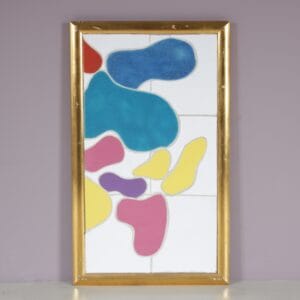 m23046 1990s Framed ceramics artwork by Jan Snoeck, Netherlands