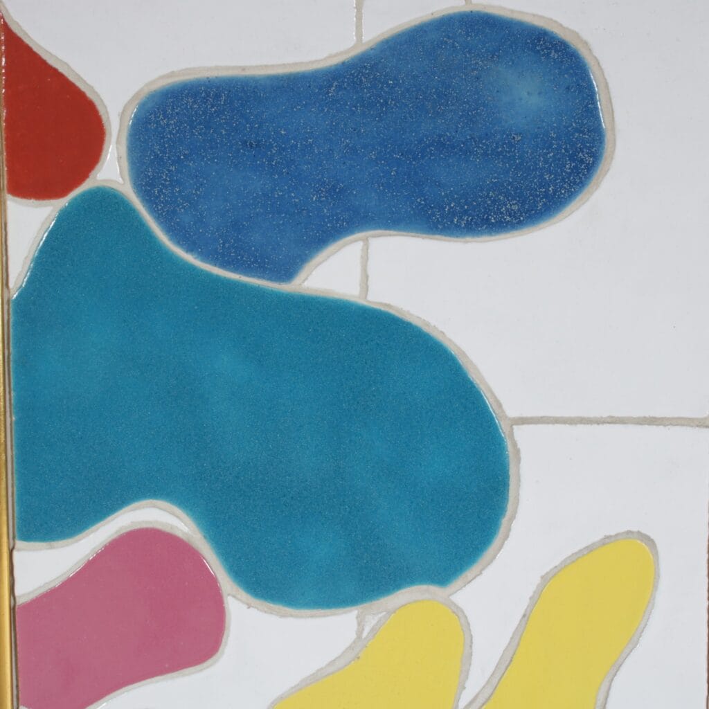 m23046 1990s Framed ceramics artwork by Jan Snoeck, Netherlands