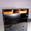 m28158 1980s Black high gloss drawer cabinet with secretary Peter Maly Interlubke, Germany