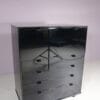 m28158 1980s Black high gloss drawer cabinet with secretary Peter Maly Interlubke, Germany
