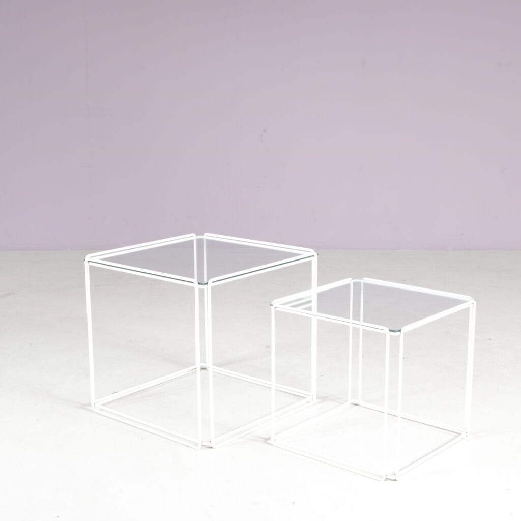 1960s Pair of "Isocele" side tables by Max Sauze, France