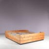 m28190 1970s Pine wooden double bed from Finland