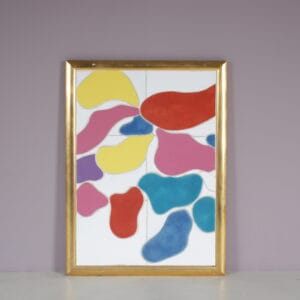 m23049 1990s Framed ceramics artwork by Jan Snoeck, Netherlands