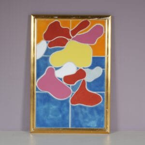 m23053 1990s Framed ceramics artwork by Jan Snoeck, Netherlands