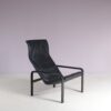 m27924 1980s Black leather lounge chair Matteo Grassi, Italy