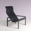 m27924 1980s Black leather lounge chair Matteo Grassi, Italy