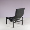 m27924 1980s Black leather lounge chair Matteo Grassi, Italy