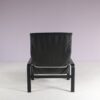 m27924 1980s Black leather lounge chair Matteo Grassi, Italy