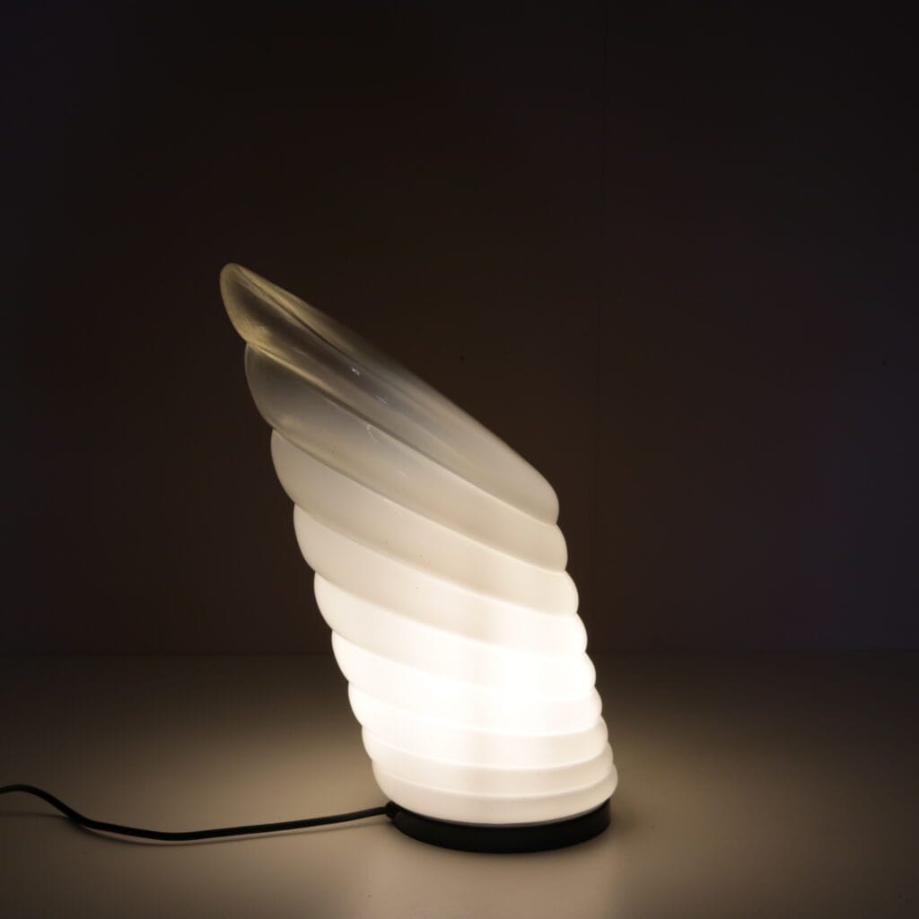 L5527 1980s Coba Blown Glass Table Lamp R. Pamio & R. Toso Leucos, Italy