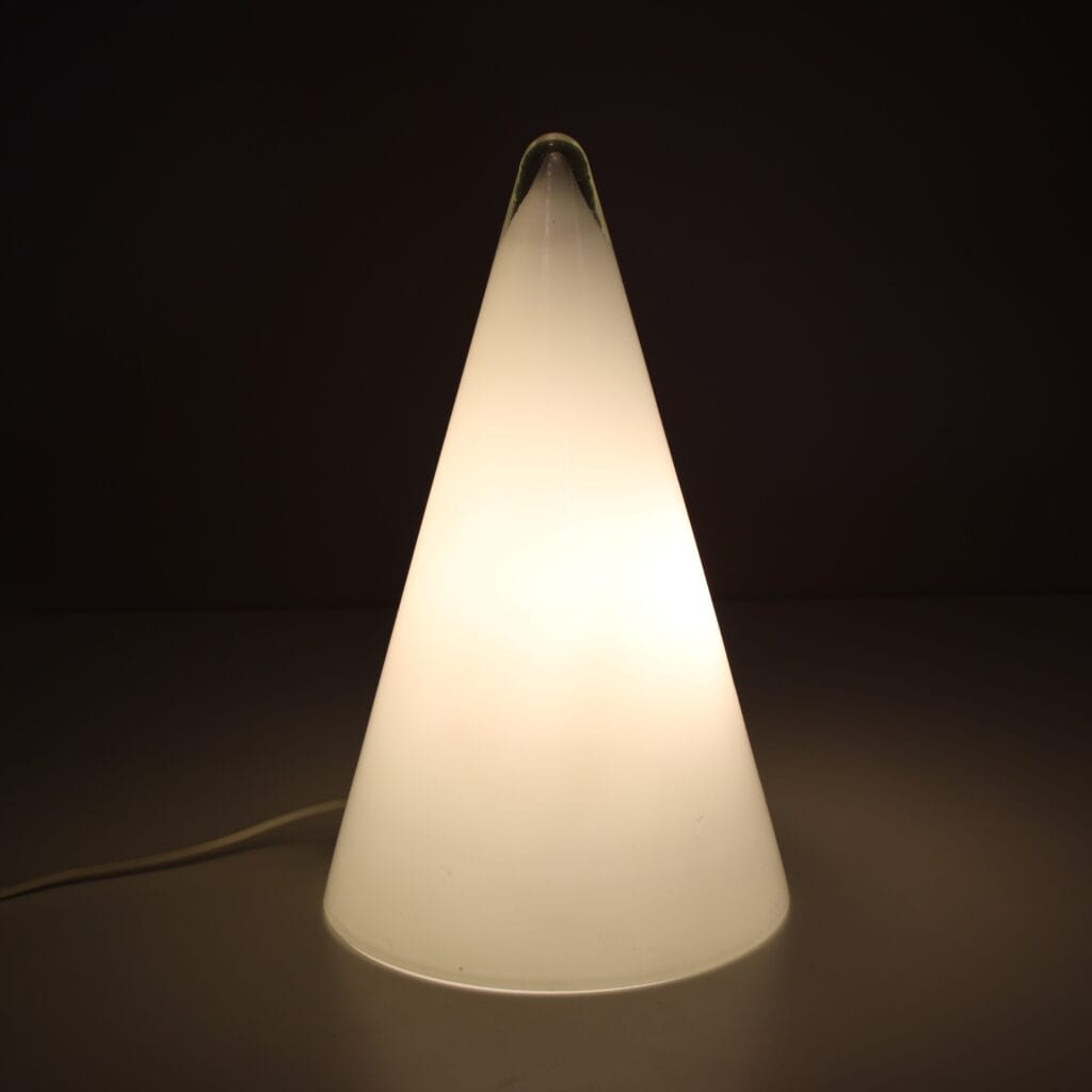 L5459 1990s Glass table lamp model TeePee SCE, France