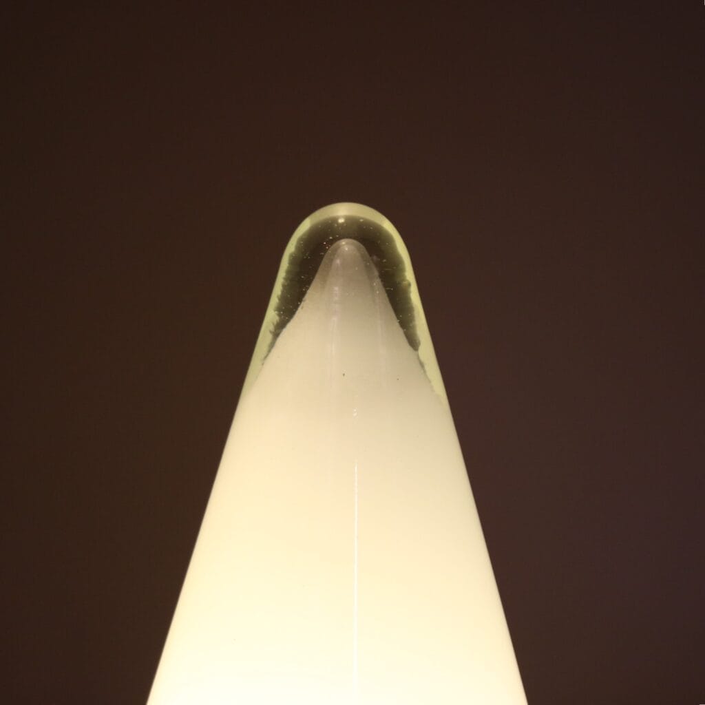 L5459 1990s Glass table lamp model TeePee SCE, France