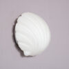 L5516 1970s Opaline wall lamp in shell shape Glasshütte Limburg, Germany