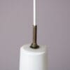 L5239 1950s White glass hanging lamp / Massimo Vignelli / Venini, Italy