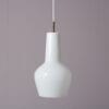 L5239 1950s White glass hanging lamp / Massimo Vignelli / Venini, Italy