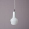 L5239 1950s White glass hanging lamp / Massimo Vignelli / Venini, Italy