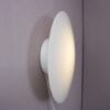 L5496 1950s Eklipta wall lamp in milk glass with white metal base Arne Jacobsen Louis Poulsen, Denmark