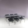 m28216 1980s Tokio Dining table with six Vienna chairs by Rodney Kinsman for Bieffeplast, Italy