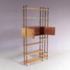 m28230 1950s Birch with teak wooden stick cabinet from the Netherlands