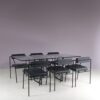 m28216 1980s Tokio Dining table with six Vienna chairs by Rodney Kinsman for Bieffeplast, Italy