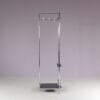 m28275-6 1980s Free standing coat rack in chrome plated pipe frame with black glass Thonet, Austria