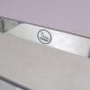m28275-6 1980s Free standing coat rack in chrome plated pipe frame with black glass Thonet, Austria