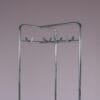 m28275-6 1980s Free standing coat rack in chrome plated pipe frame with black glass Thonet, Austria