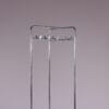 m28275-6 1980s Free standing coat rack in chrome plated pipe frame with black glass Thonet, Austria