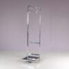 m28275-6 1980s Free standing coat rack in chrome plated pipe frame with black glass Thonet, Austria