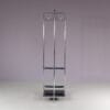 m28275-6 1980s Free standing coat rack in chrome plated pipe frame with black glass Thonet, Austria