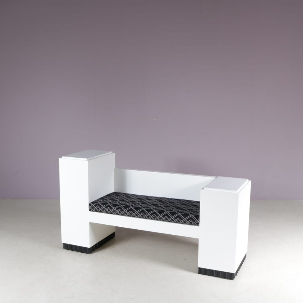 1930s Wiener Werkstätte style bench from Austria