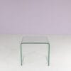 m28257 1980s Glass side table model Waterfall Fiam, Italy