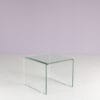 m28257 1980s Glass side table model Waterfall Fiam, Italy