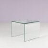 m28257 1980s Glass side table model Waterfall Fiam, Italy