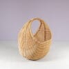 m28251 1960s Wicker baby crib on metal base Netherlands