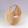 m28251 1960s Wicker baby crib on metal base Netherlands