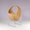 m28251 1960s Wicker baby crib on metal base Netherlands