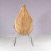 m28251 1960s Wicker baby crib on metal base Netherlands
