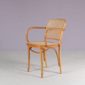 m28273 1930s Nr 811 chair in beech wood with webbing seat and back Josef Hoffmann Ligna, Czech