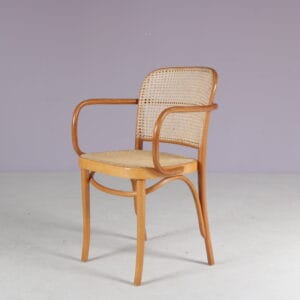 m28272 1930s Nr 811 chair in beech wood with webbing seat and back / Josef Hoffmann / Ligna, Czech