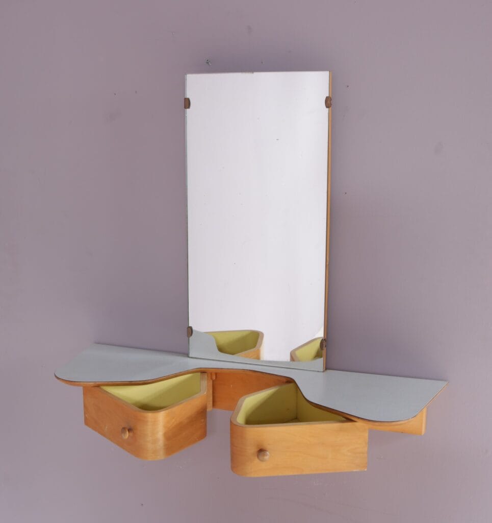 1950s Dressing table with mirror wall mounted  EB 05 Pastoe NL
